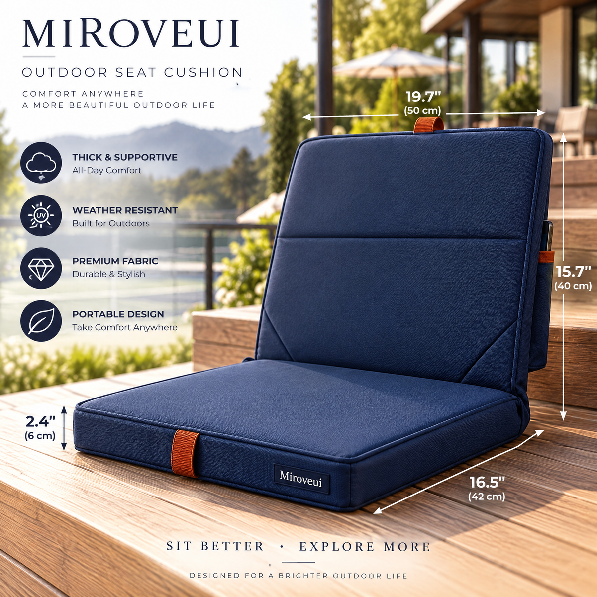 Urban Balcony Chair Cushion