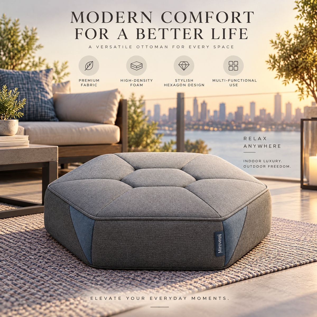 Coastal Comfort Outdoor Cushion