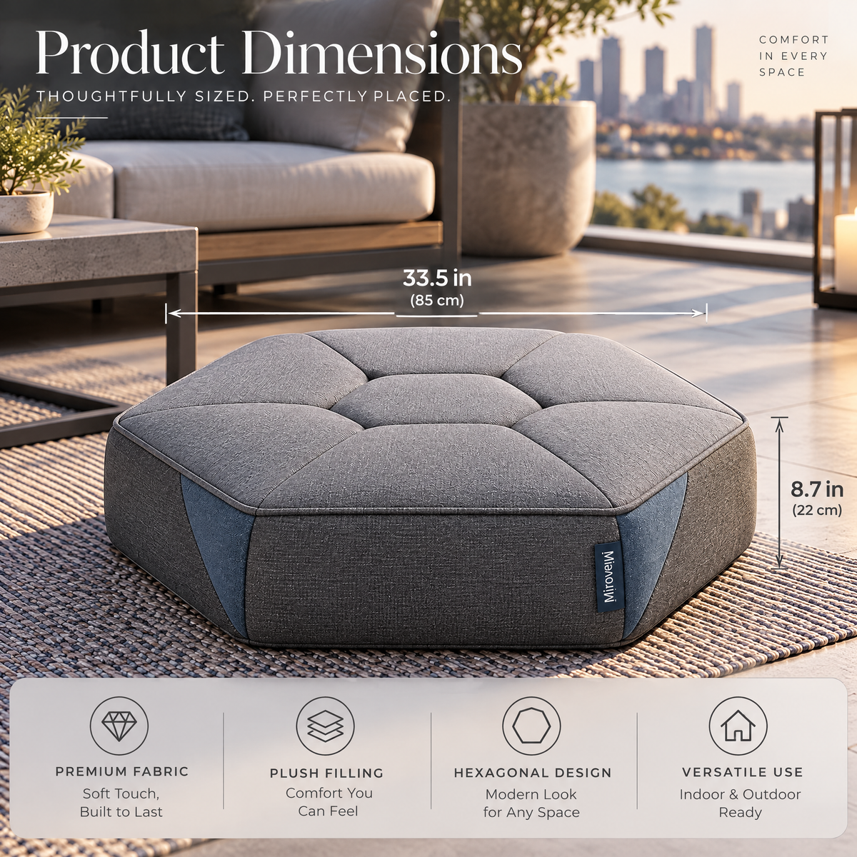 Coastal Comfort Outdoor Cushion